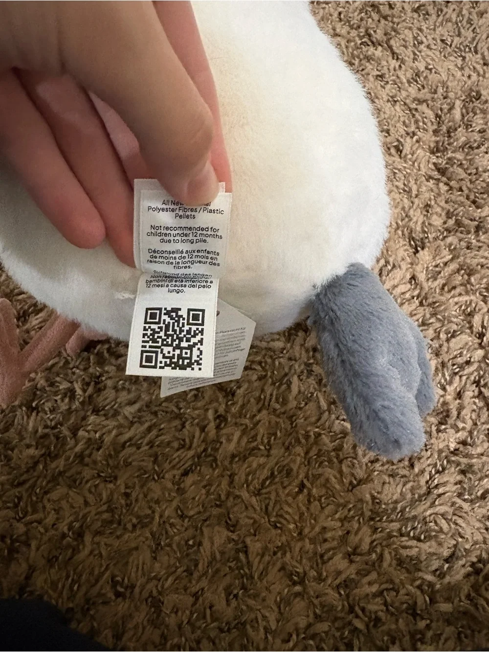 Jellycat White and Gray Chip Seagull